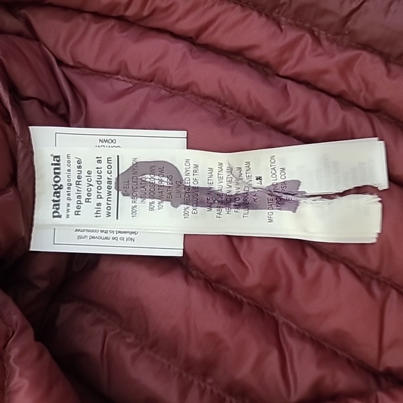 NWOT Patagonia Women's Alplight Down Pullover - Dark Ruby Size S - Picture 8 of 11